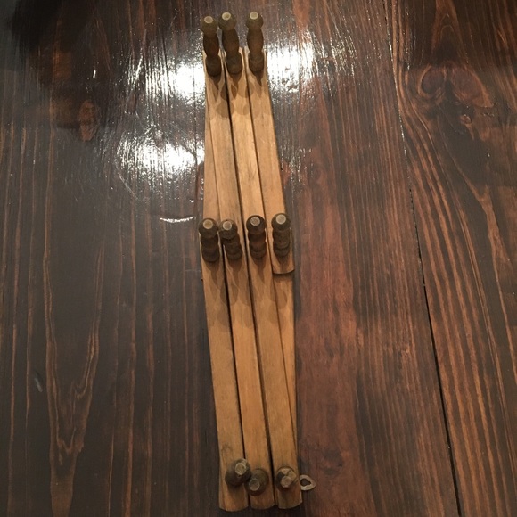Vintage Accents Vtg Wooden Peg Expanding Accordion Hat Rack Poshmark